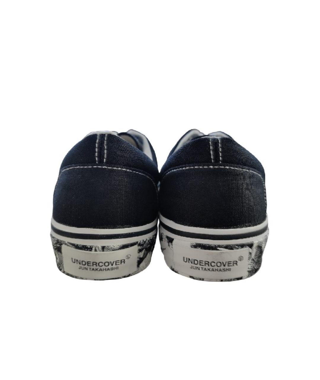 UNDERCOVER Черные низкие кроссовки / кеды, фото 4