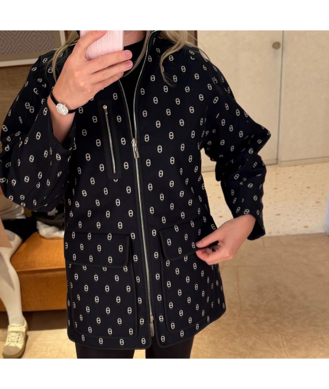 HERMES Черная деним куртка, фото 3