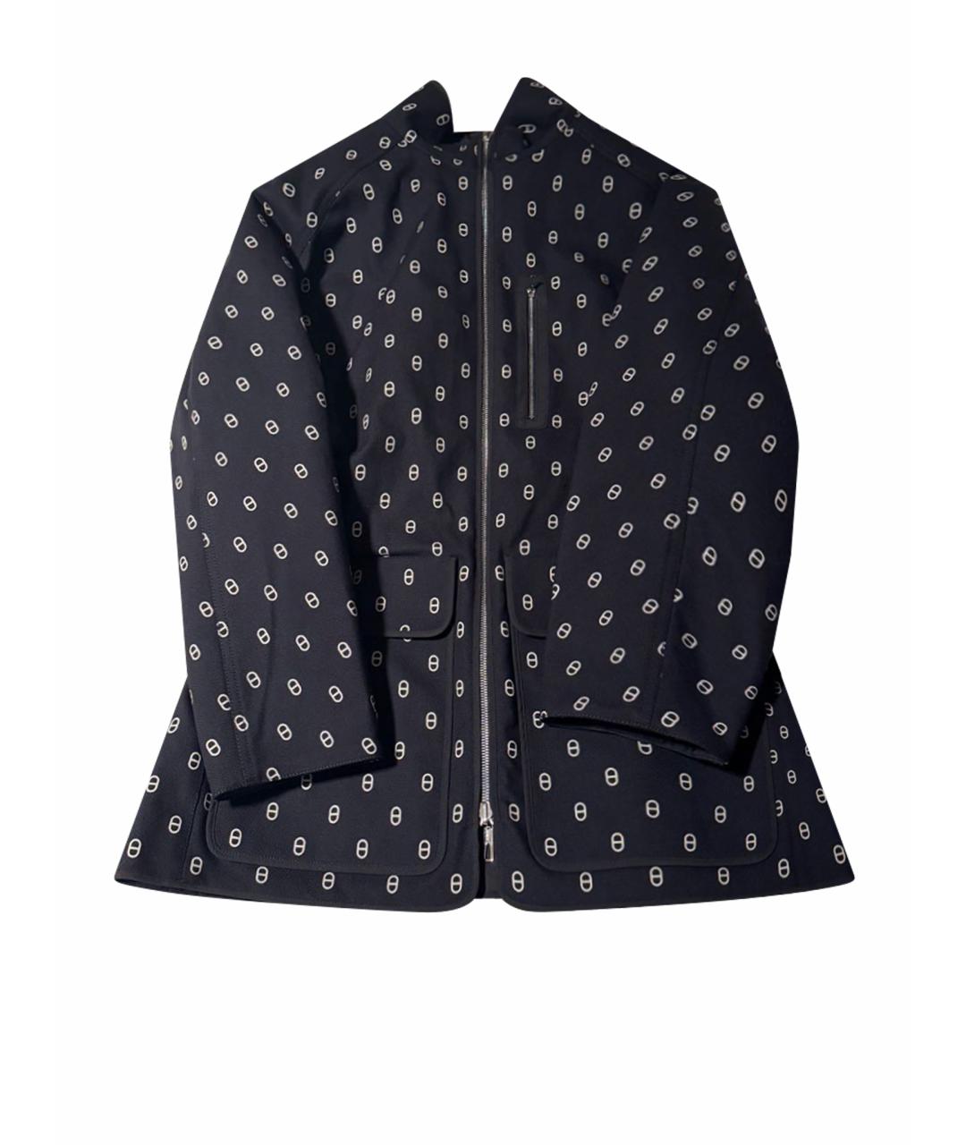 HERMES Черная деним куртка, фото 1