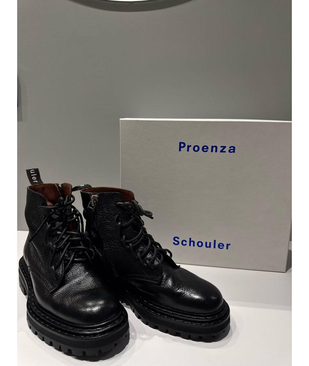 PROENZA SCHOULER Черные кожаные ботинки, фото 2