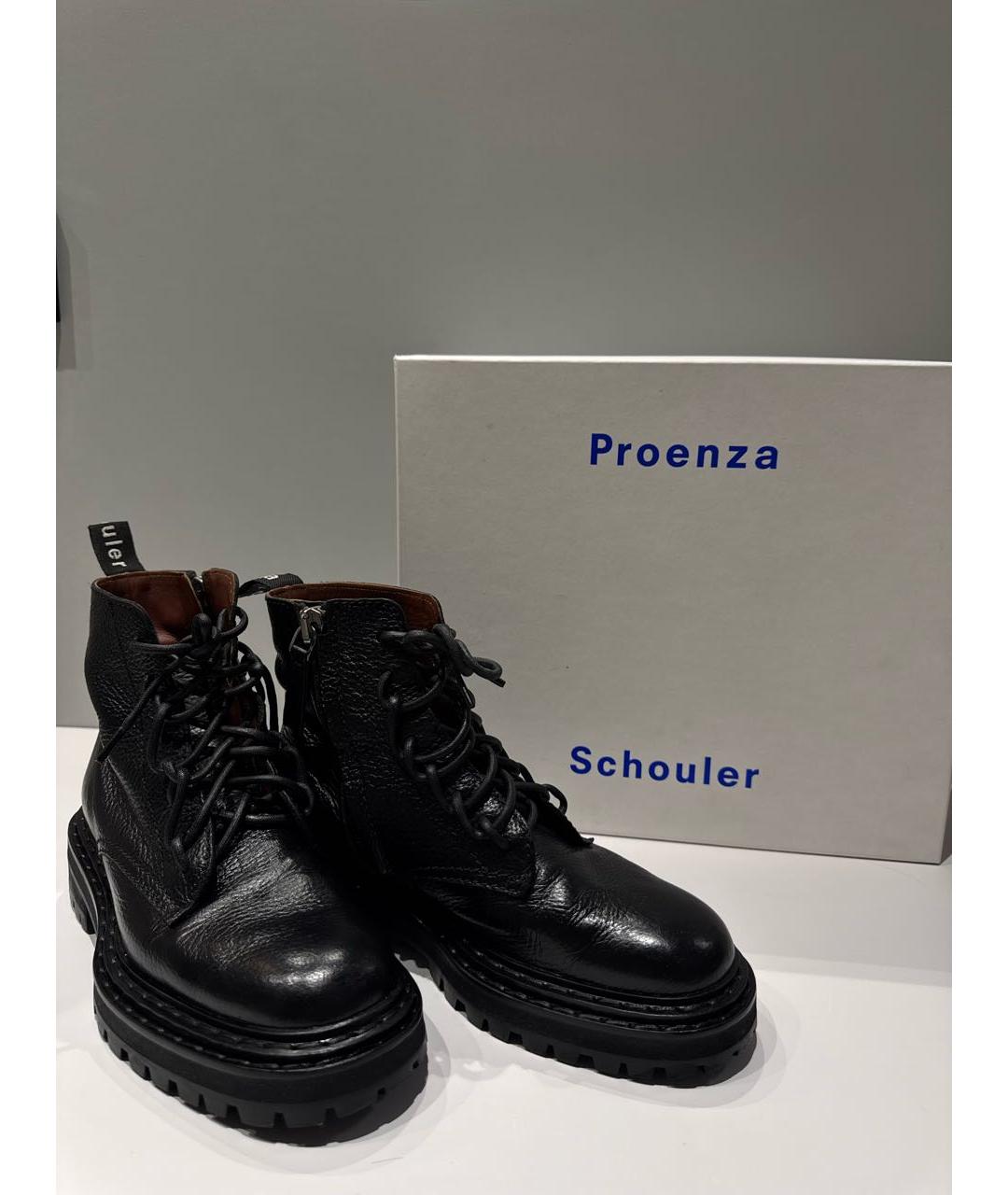 PROENZA SCHOULER Черные кожаные ботинки, фото 7