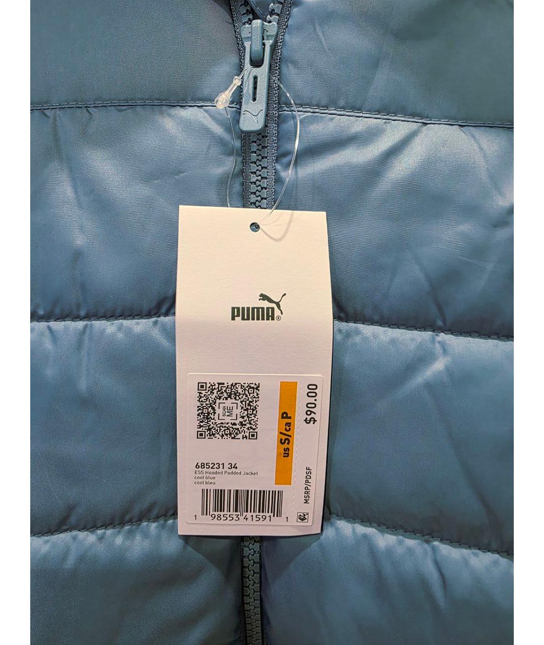 PUMA Голубой полиэстеровый пуховик, фото 4