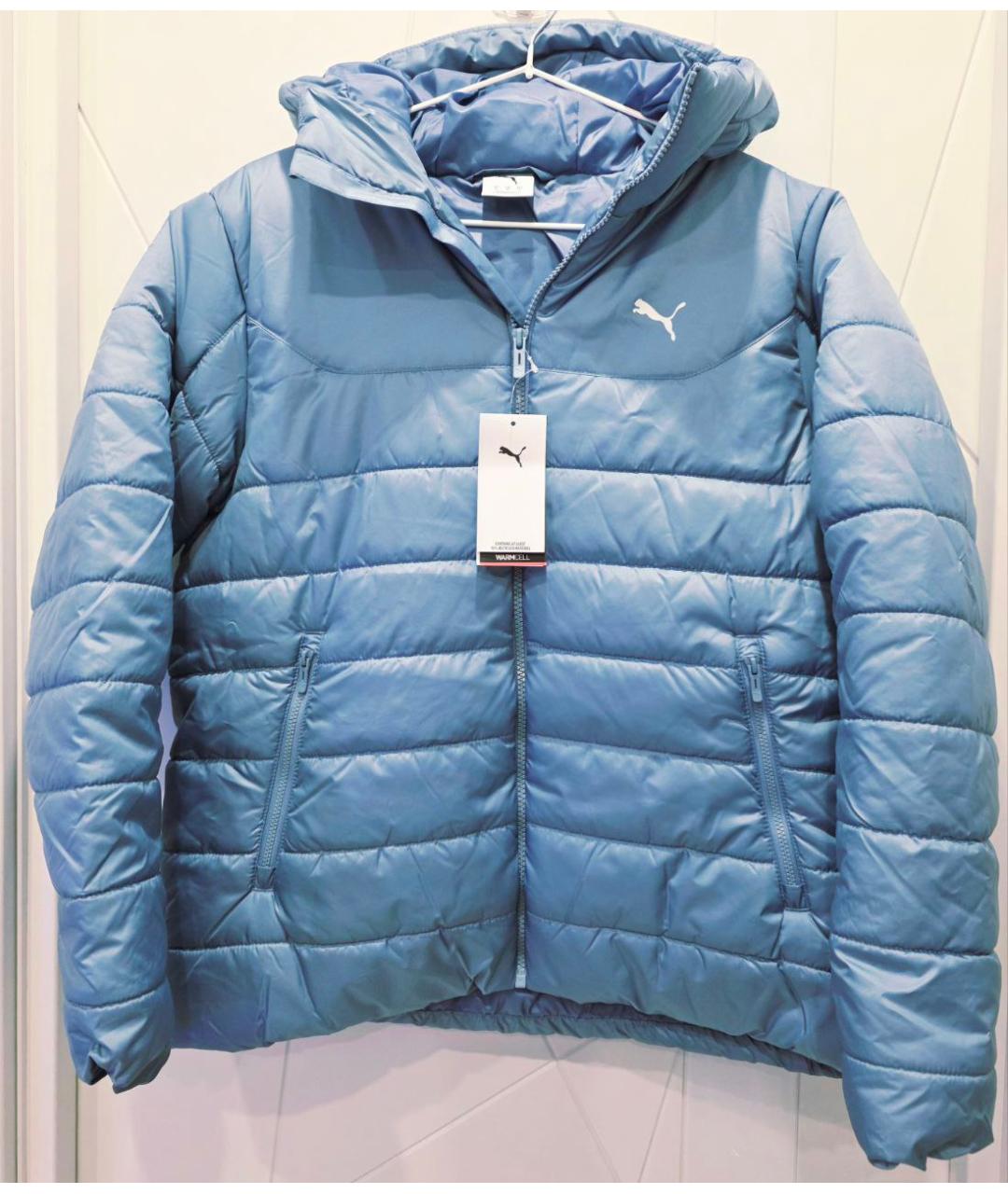 PUMA Голубой полиэстеровый пуховик, фото 7