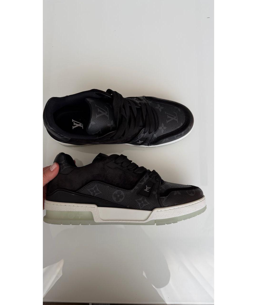 LOUIS VUITTON Черные низкие кроссовки / кеды, фото 5