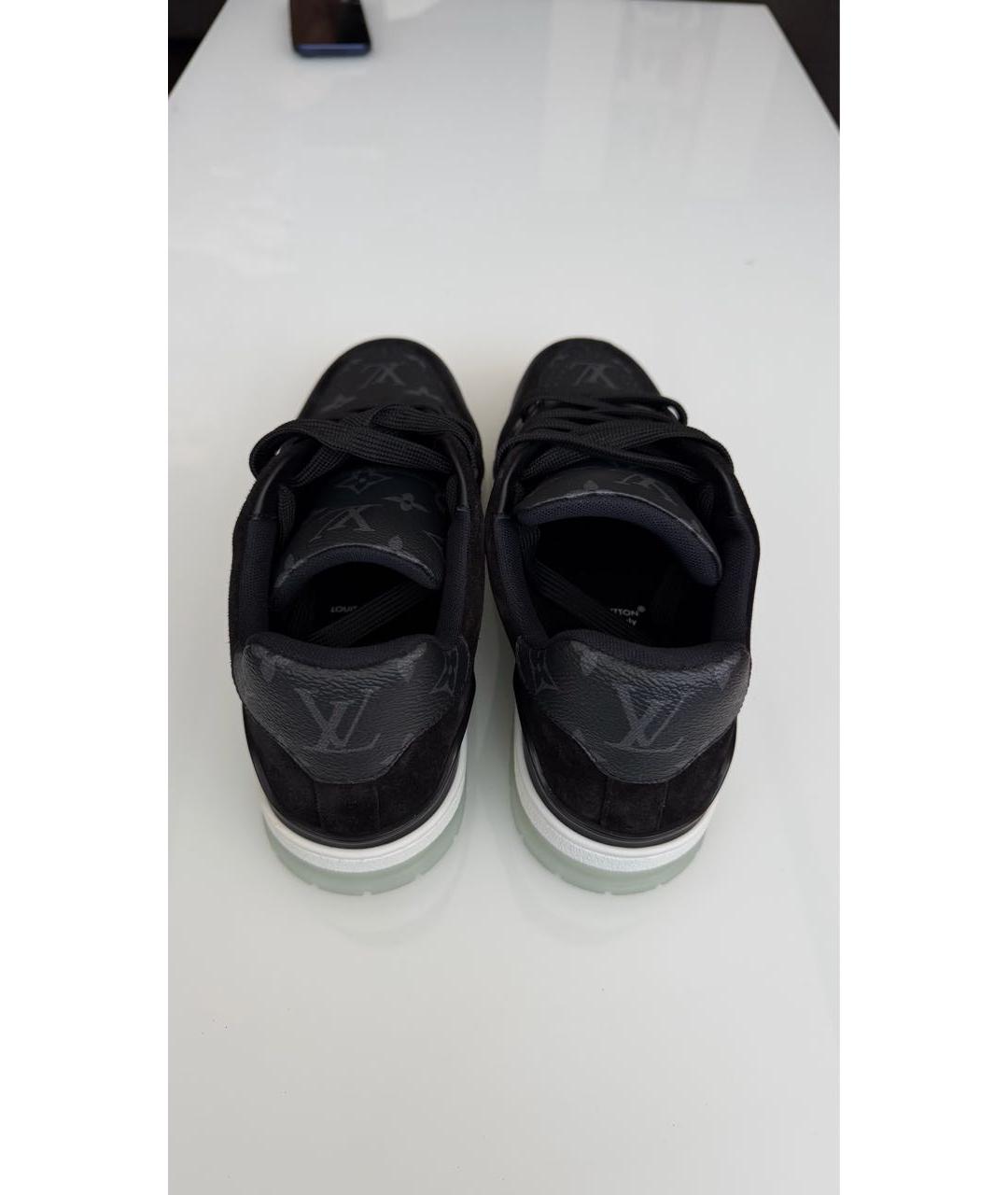 LOUIS VUITTON Черные низкие кроссовки / кеды, фото 3