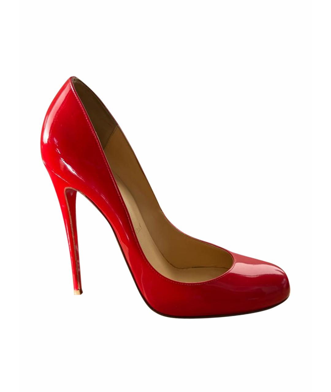 CHRISTIAN LOUBOUTIN Красные туфли из лакированной кожи, фото 1