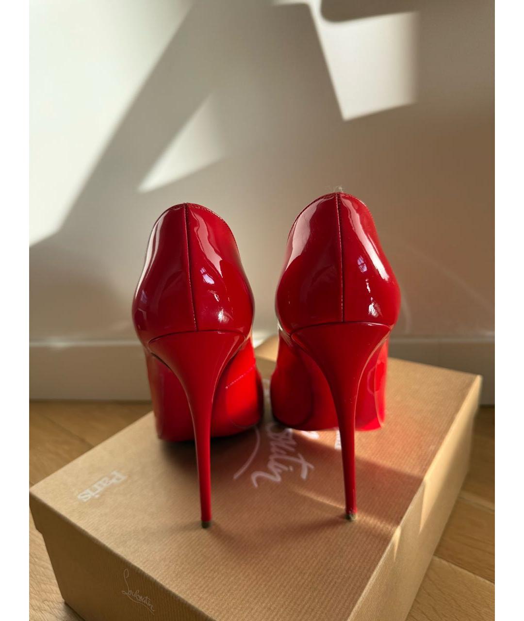 CHRISTIAN LOUBOUTIN Красные туфли из лакированной кожи, фото 3