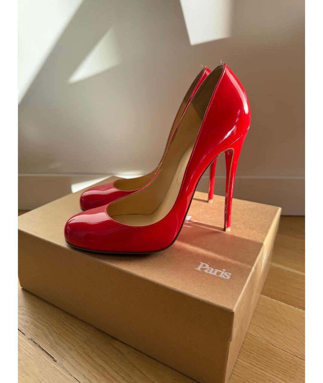 CHRISTIAN LOUBOUTIN Красные туфли из лакированной кожи, фото 5