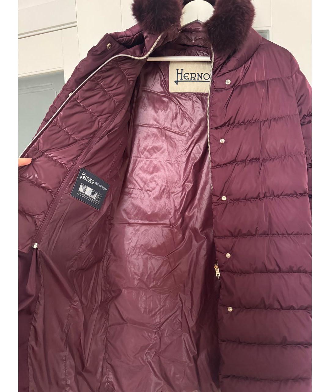 HERNO Бордовый пуховик, фото 2