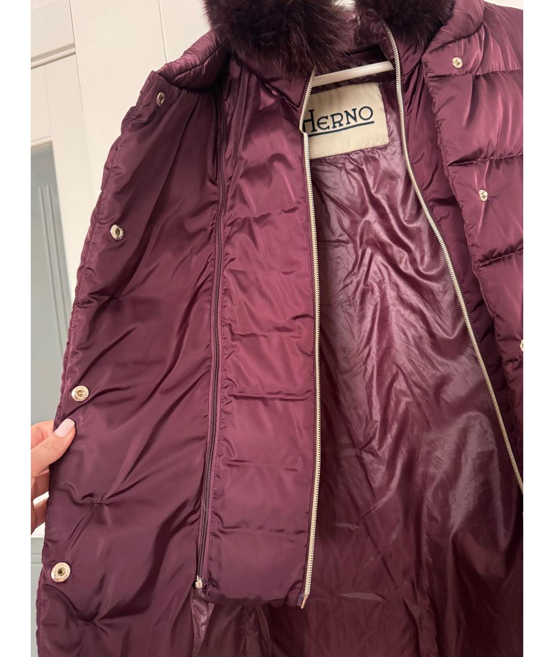 HERNO Бордовый пуховик, фото 7