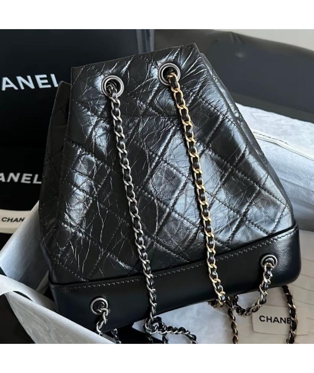 CHANEL Черный кожаный рюкзак, фото 3