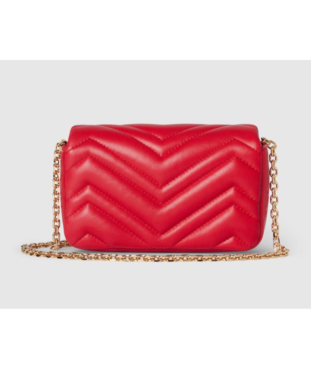 GUCCI Красная кожаная сумка через плечо, фото 3