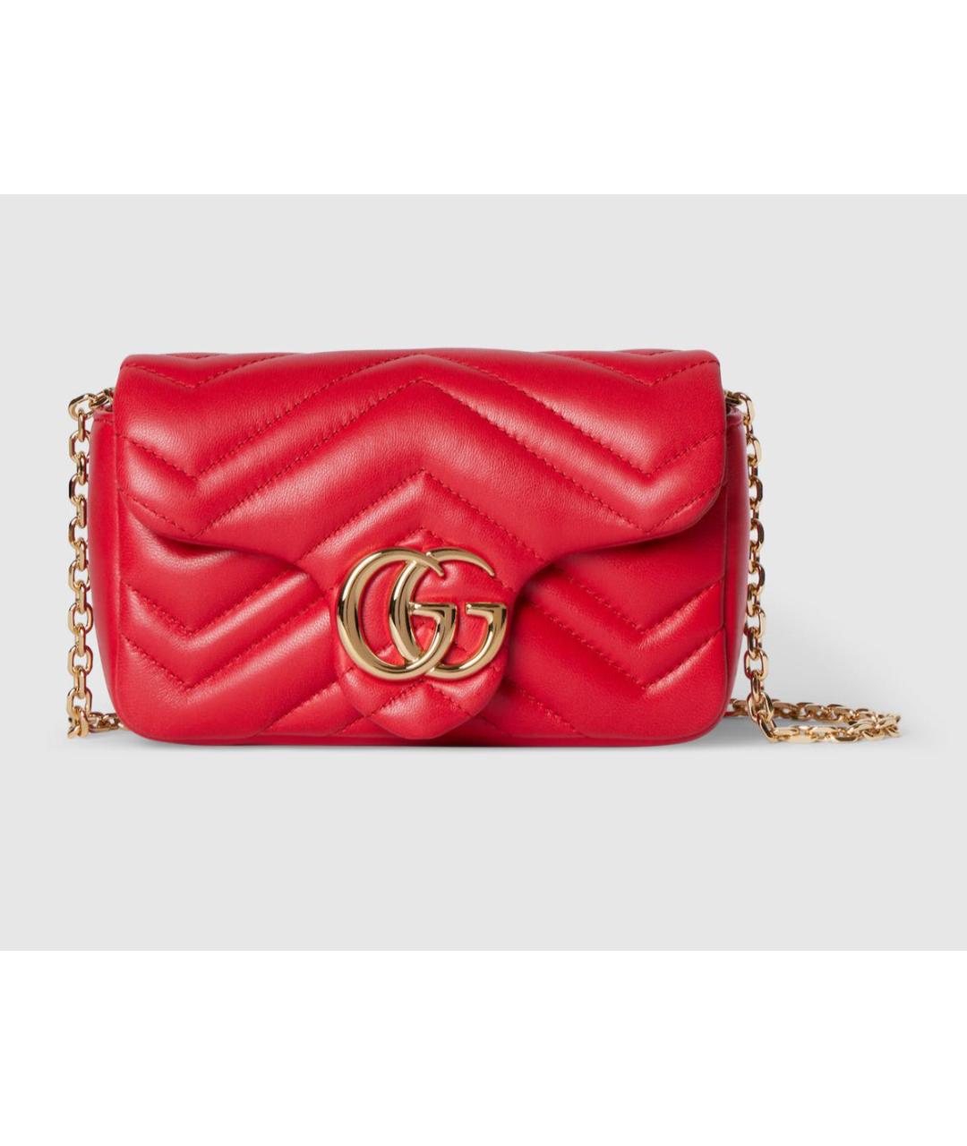 GUCCI Красная кожаная сумка через плечо, фото 5