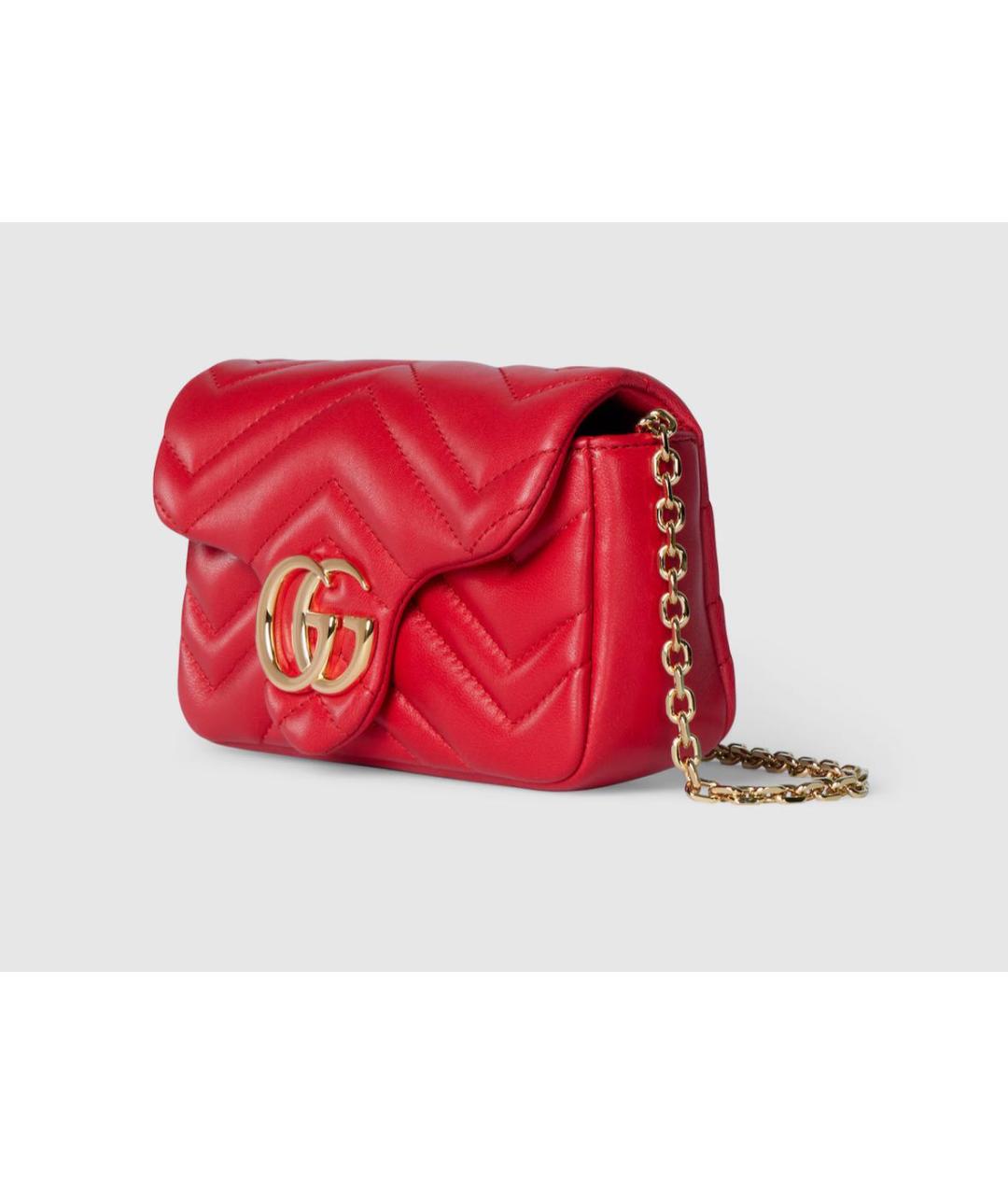 GUCCI Красная кожаная сумка через плечо, фото 2