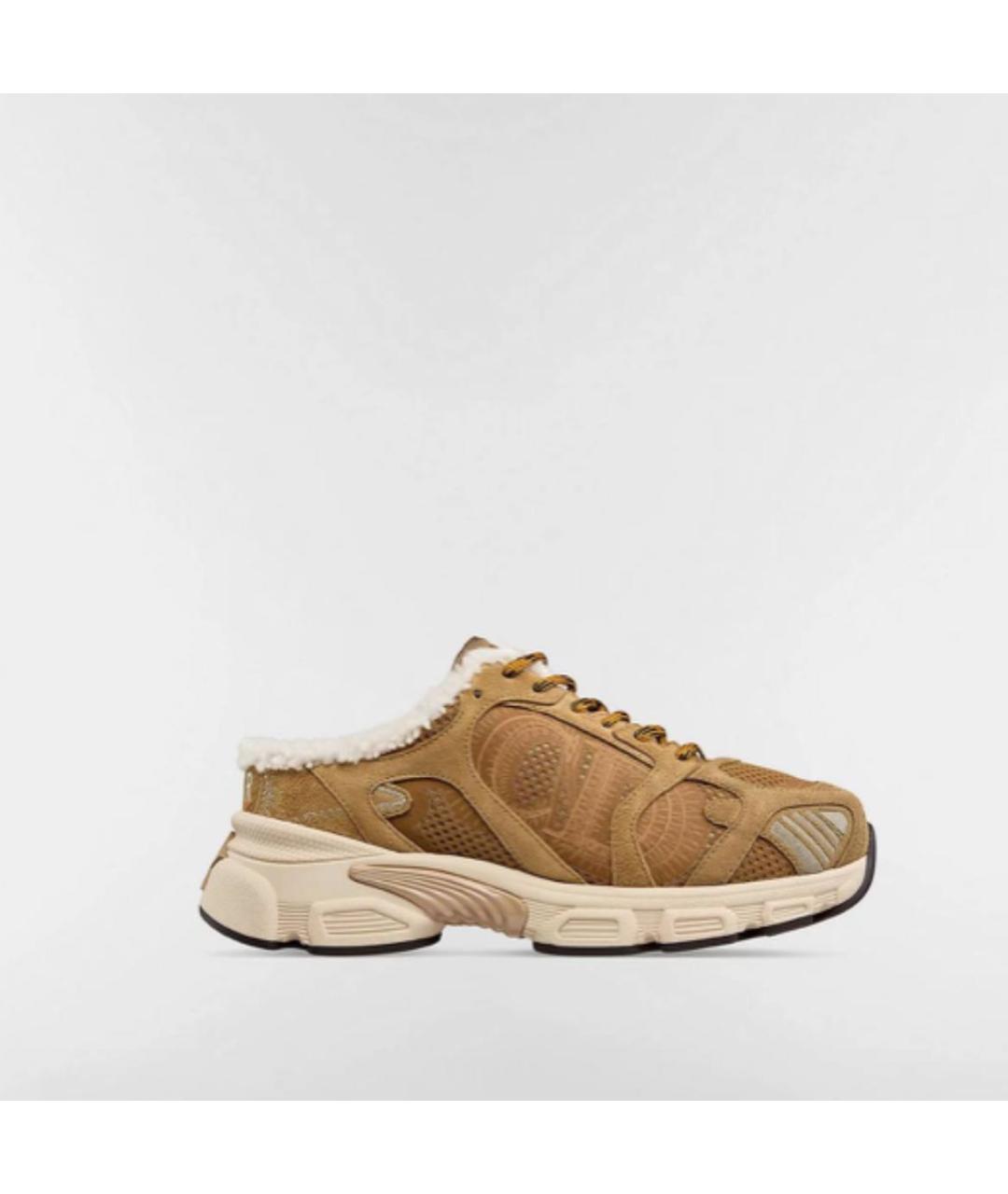 CHRISTIAN DIOR Коричневые замшевые кроссовки, фото 1