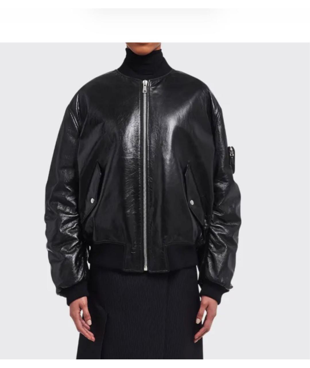 PRADA Черная кожаная куртка, фото 2