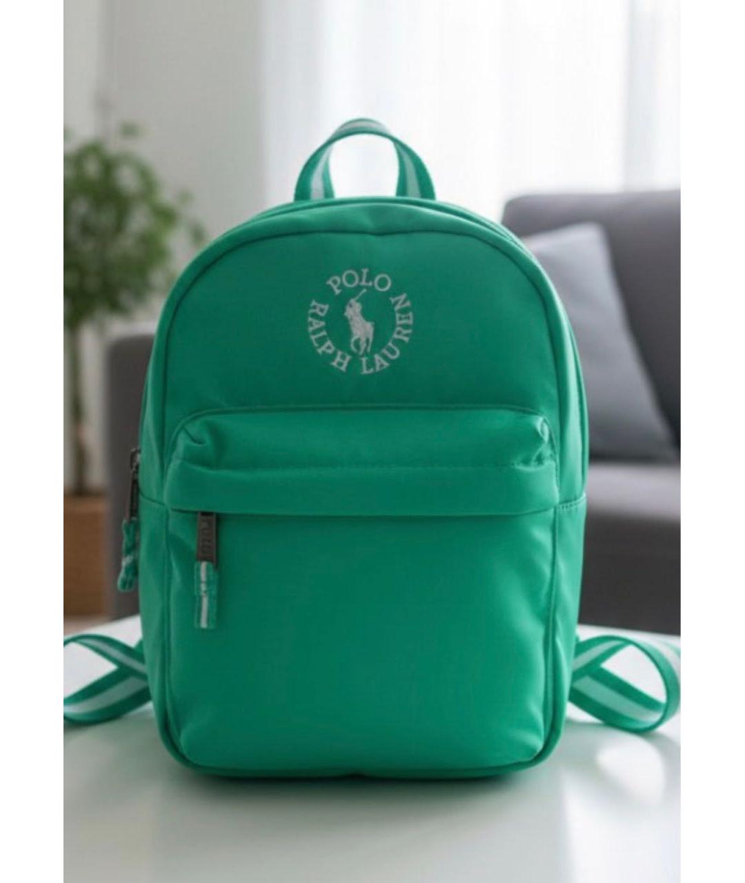 POLO RALPH LAUREN Зеленый тканевый рюкзак, фото 4