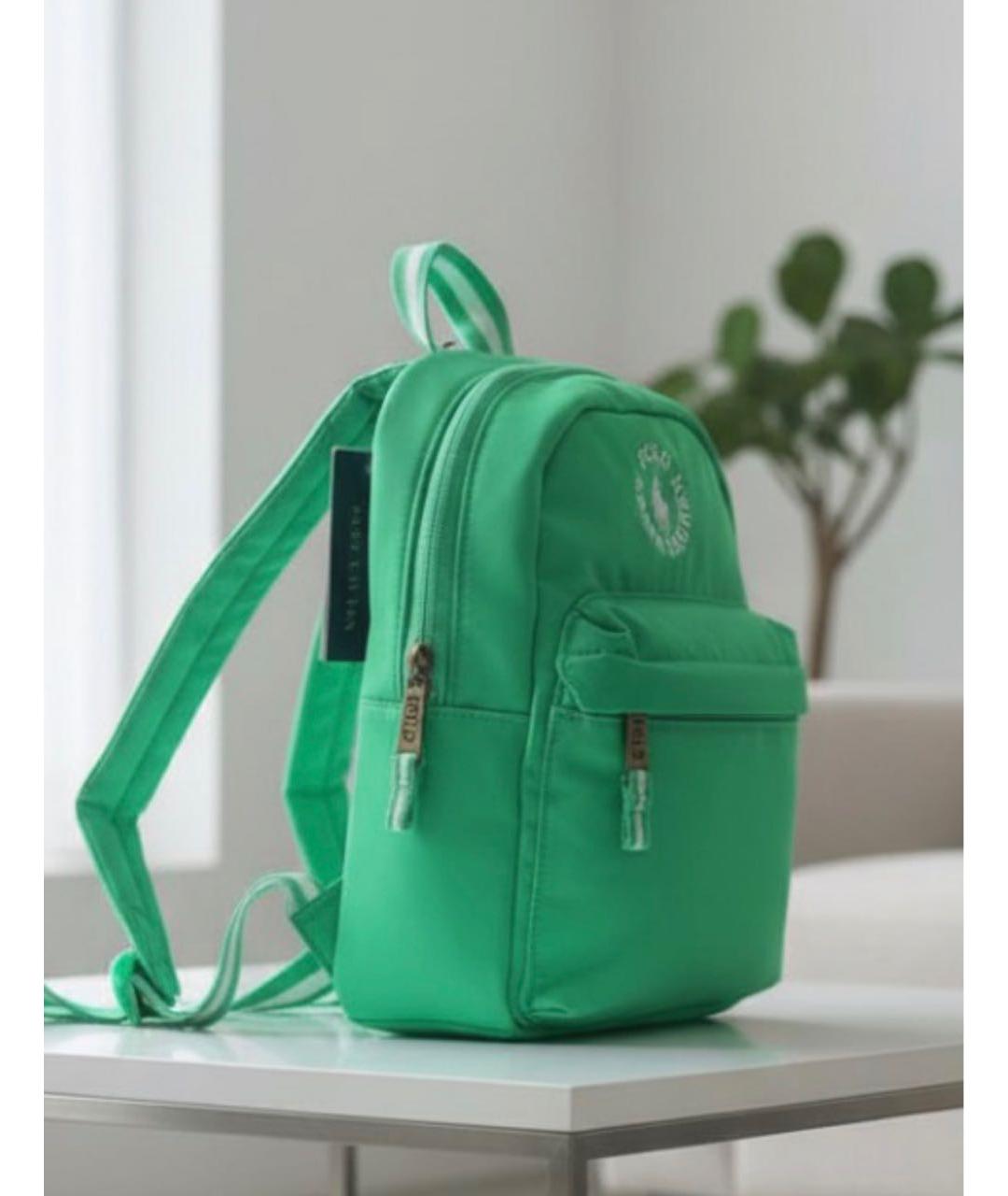 POLO RALPH LAUREN Зеленый тканевый рюкзак, фото 2