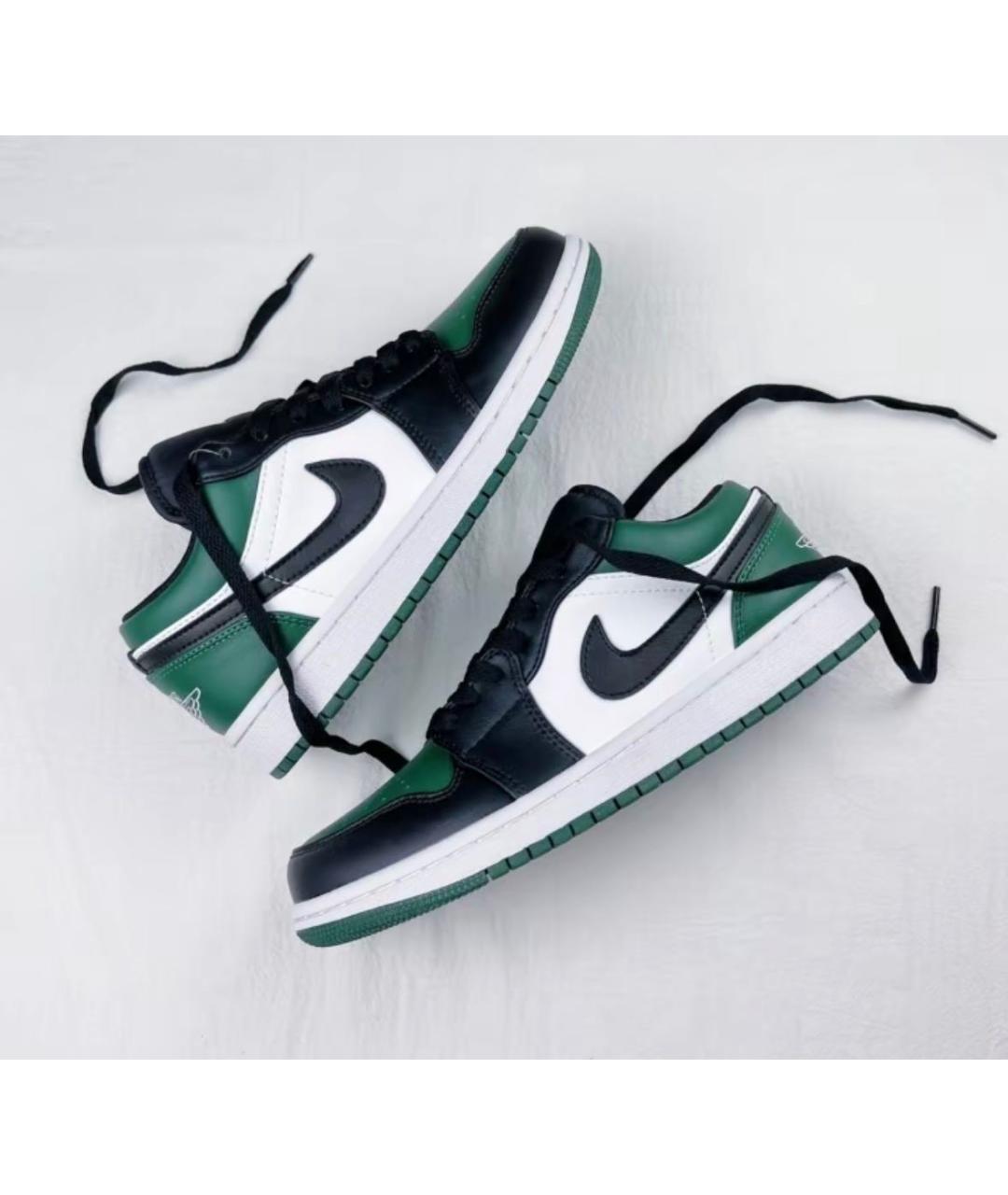 JORDAN Зеленые кожаные кроссовки, фото 2