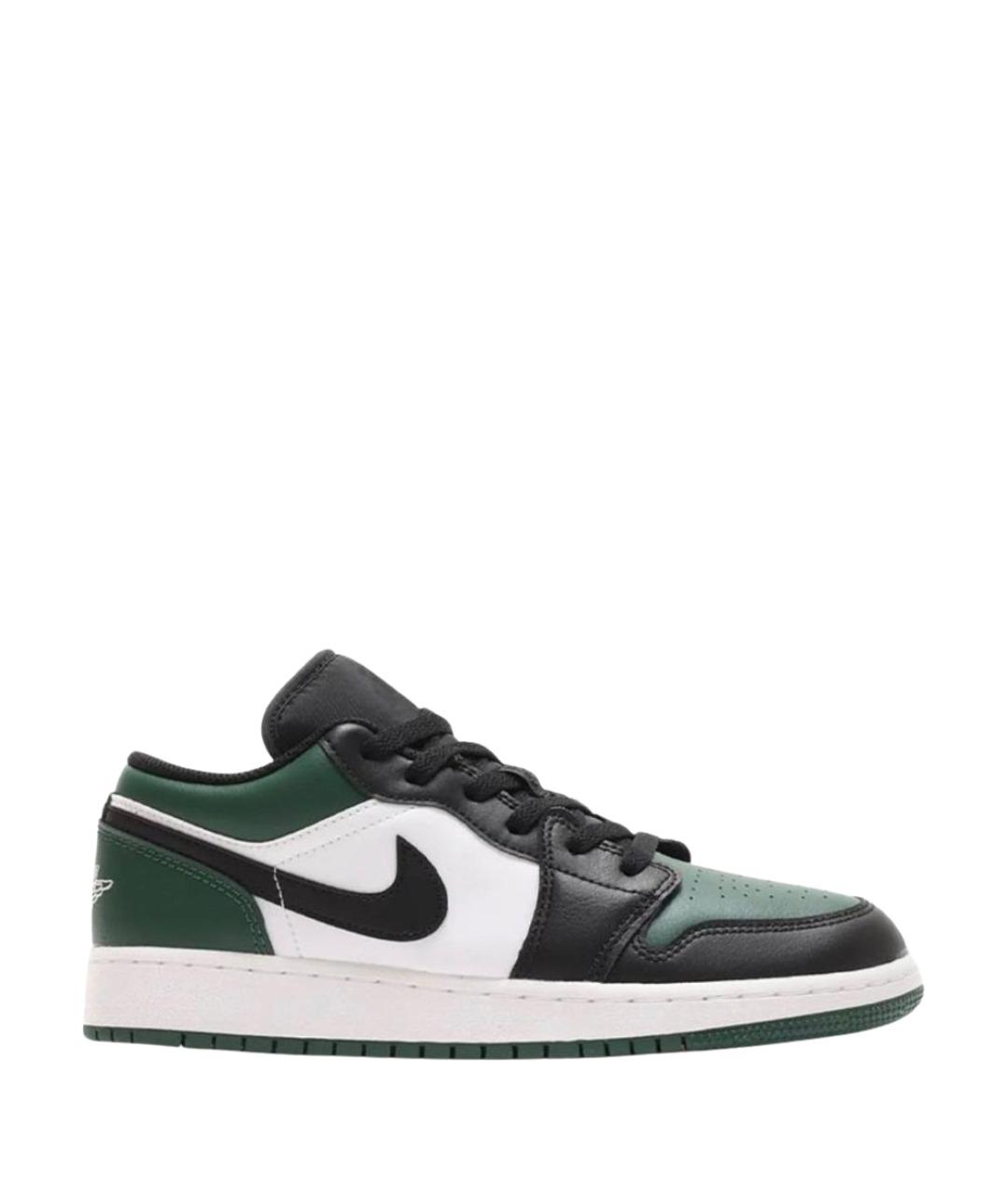 JORDAN Зеленые кожаные кроссовки, фото 1