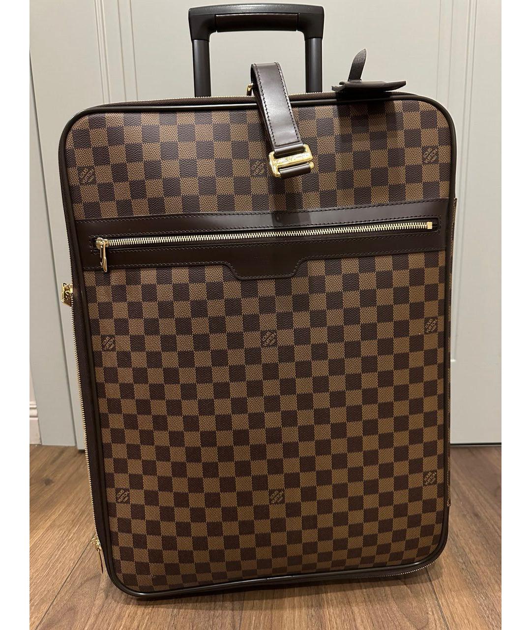 LOUIS VUITTON Коричневый чемодан, фото 4