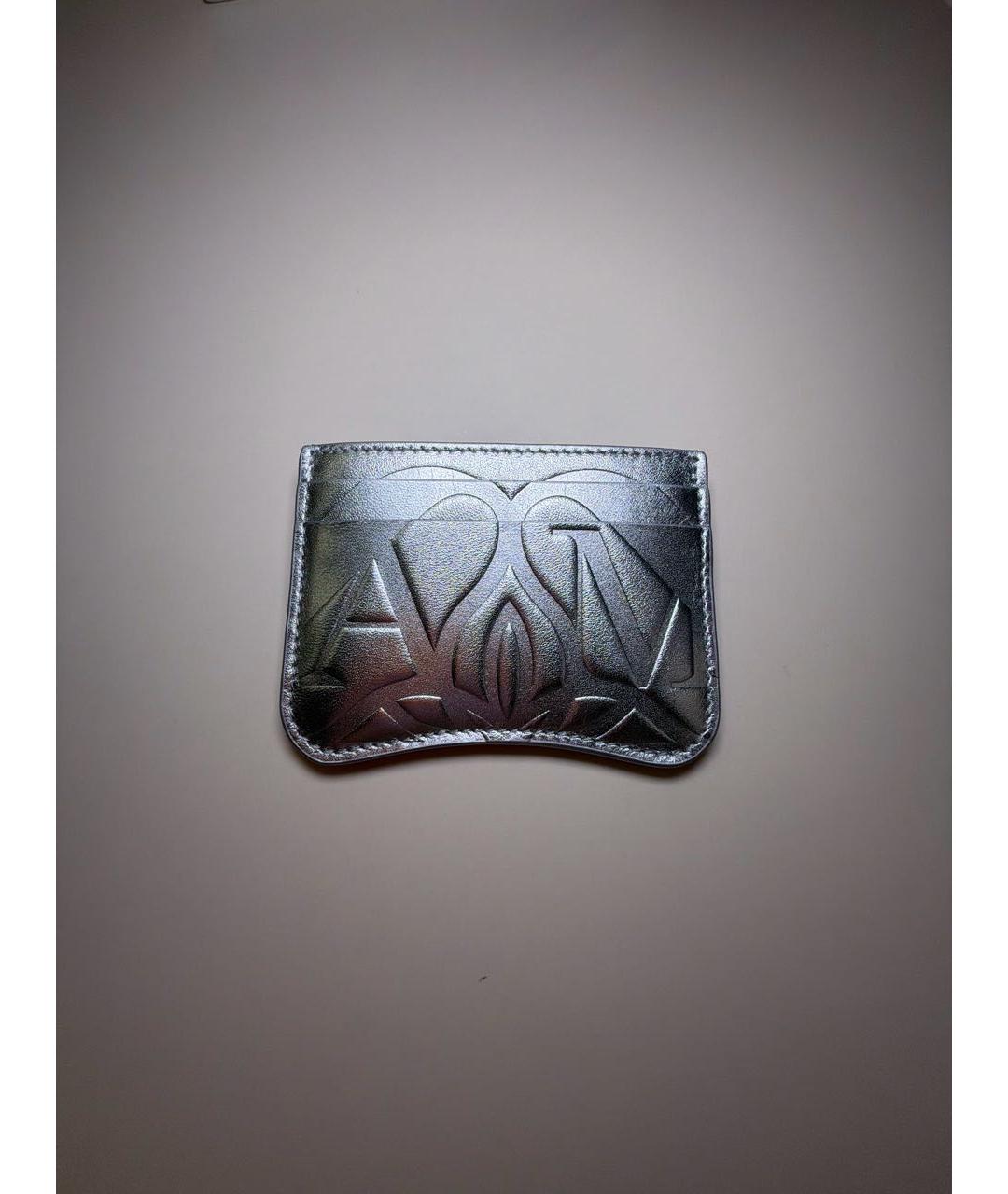 ALEXANDER MCQUEEN Серебрянный кардхолдер из искусственной кожи, фото 6