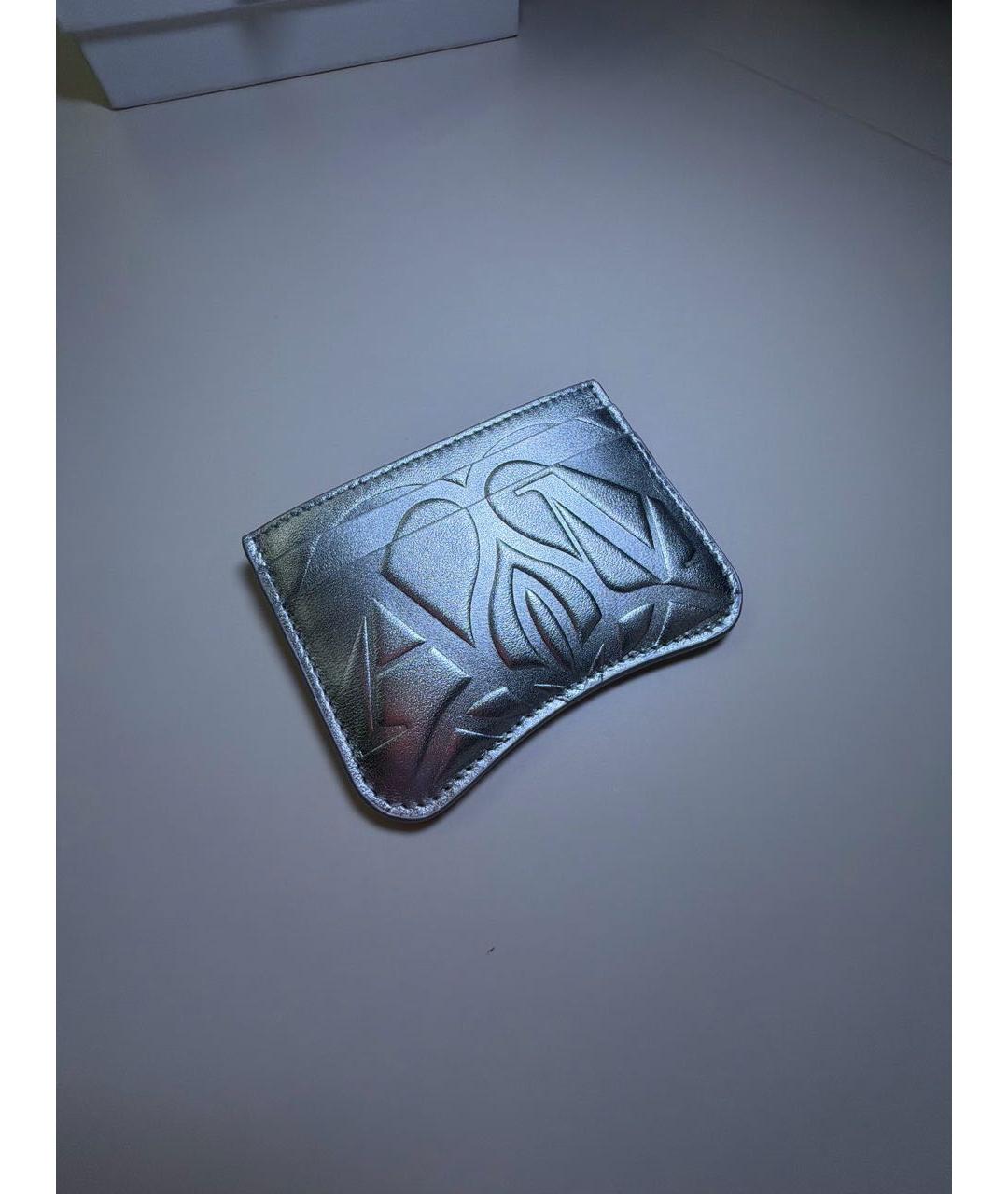 ALEXANDER MCQUEEN Серебрянный кардхолдер из искусственной кожи, фото 2