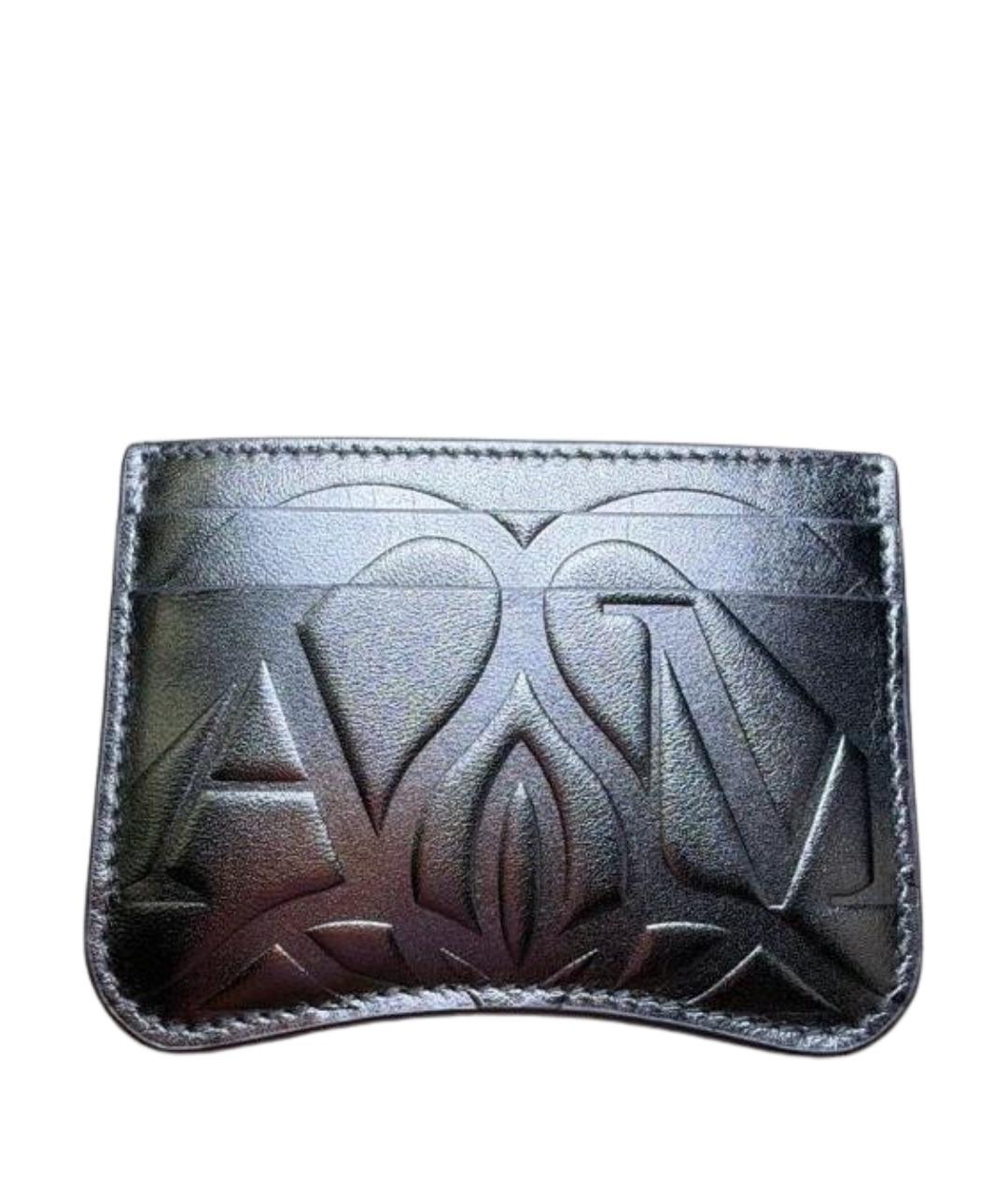 ALEXANDER MCQUEEN Серебрянный кардхолдер из искусственной кожи, фото 1