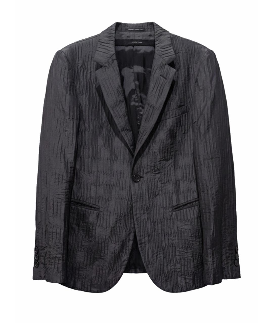 EMPORIO ARMANI Черный шелковый пиджак, фото 1