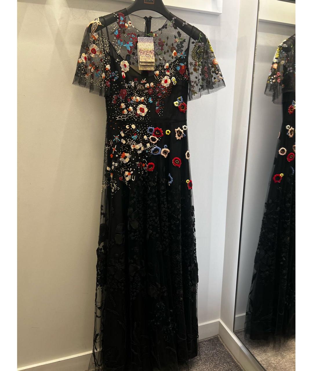 VALENTINO Черное полиамидовое вечернее платье, фото 5