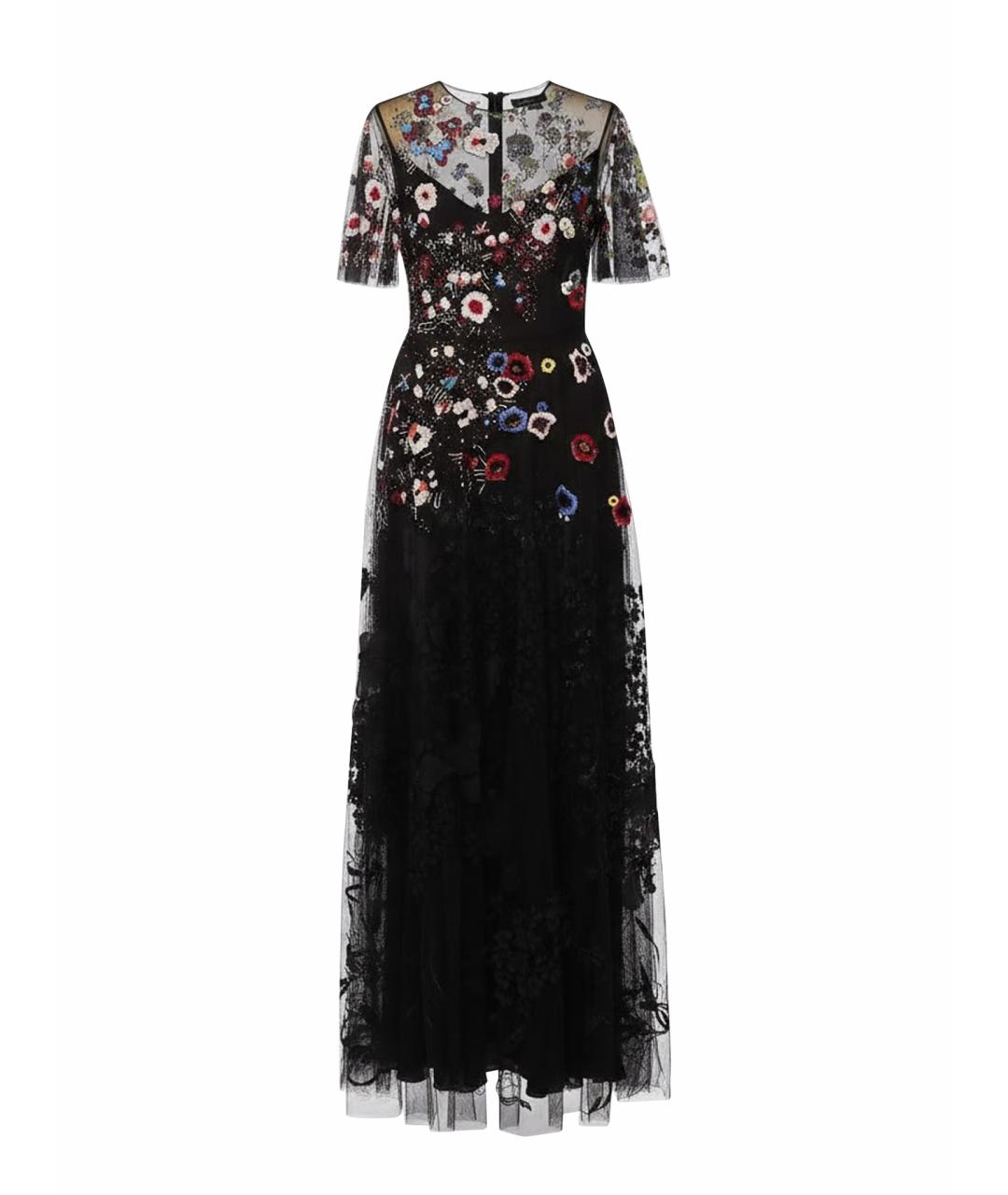 VALENTINO Черное полиамидовое вечернее платье, фото 1