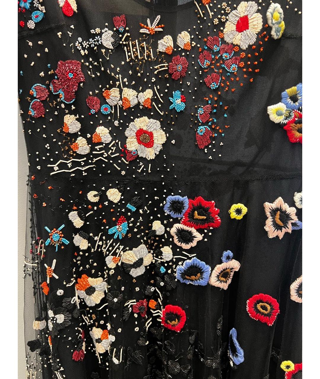 VALENTINO Черное полиамидовое вечернее платье, фото 4