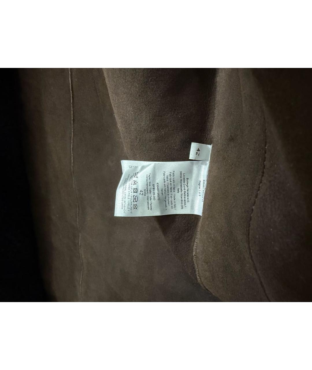 BOTTEGA VENETA Коричневая меховая дубленка, фото 3