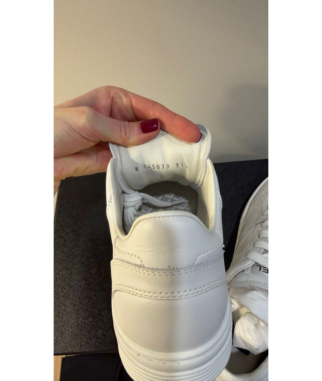 CHANEL Белые кожаные кеды, фото 7