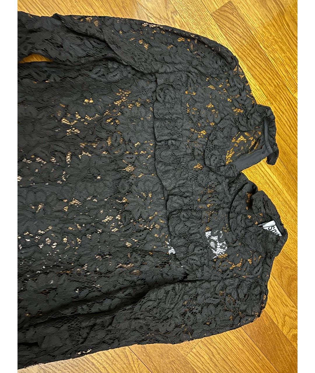 SONIA RYKIEL Черная кружевная блузы, фото 8