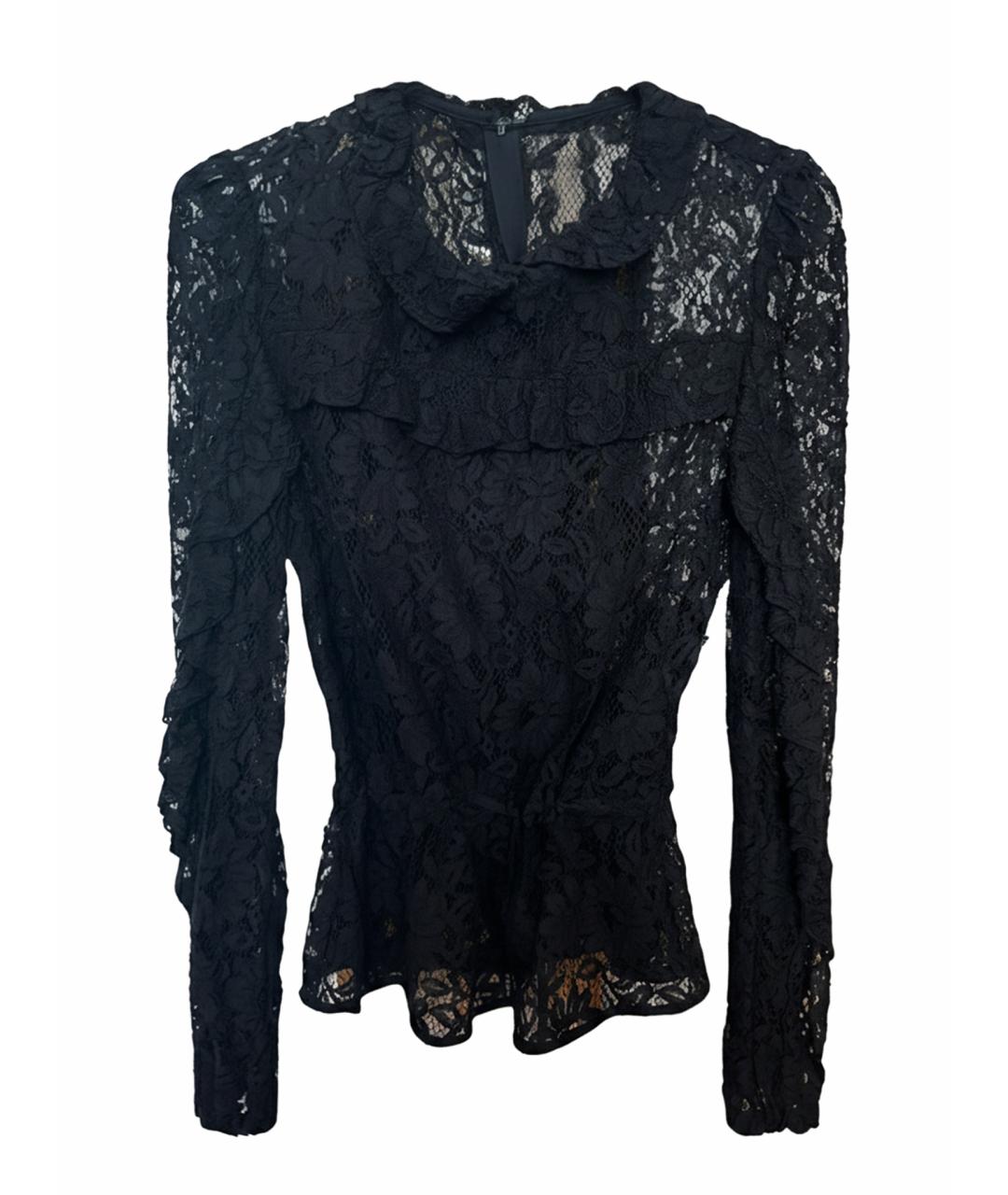 SONIA RYKIEL Черная кружевная блузы, фото 1