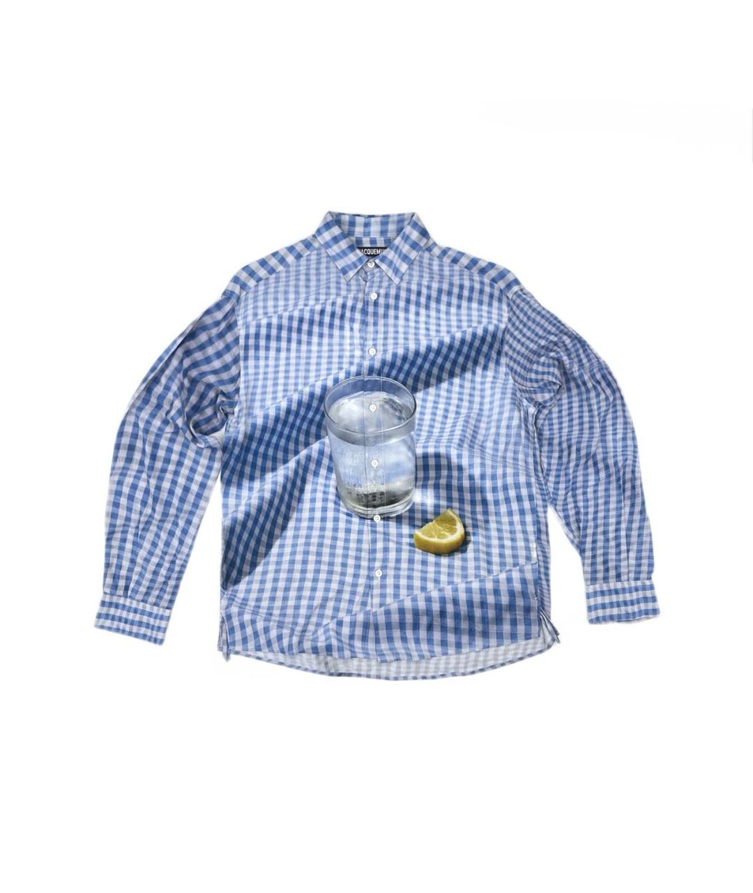 JACQUEMUS Голубая кэжуал рубашка, фото 7
