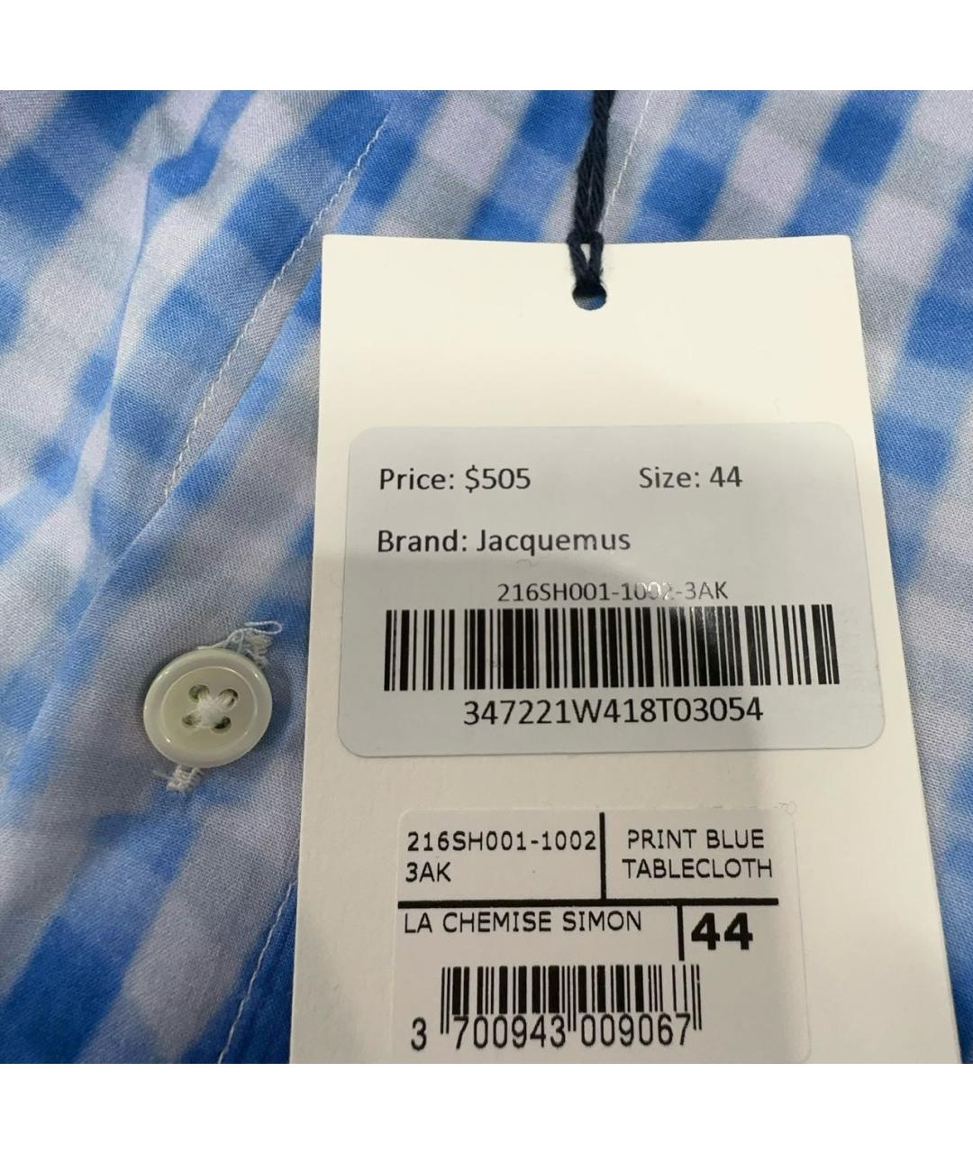 JACQUEMUS Голубая кэжуал рубашка, фото 3