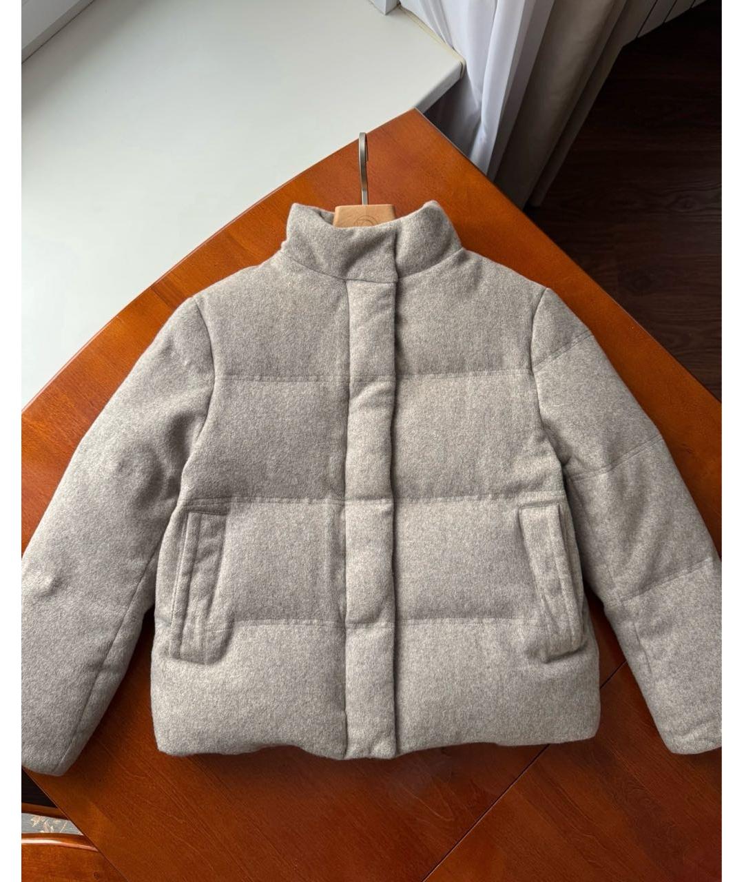 12 STOREEZ Серый шерстяной пуховик, фото 7