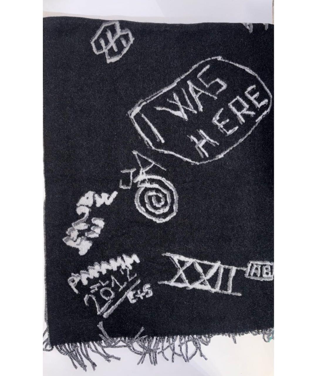 ETUDES Черный шерстяной шарф, фото 7