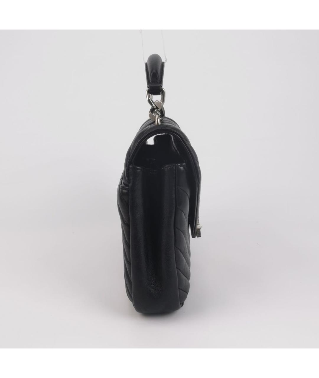 SAINT LAURENT Черная кожаная сумка через плечо, фото 3