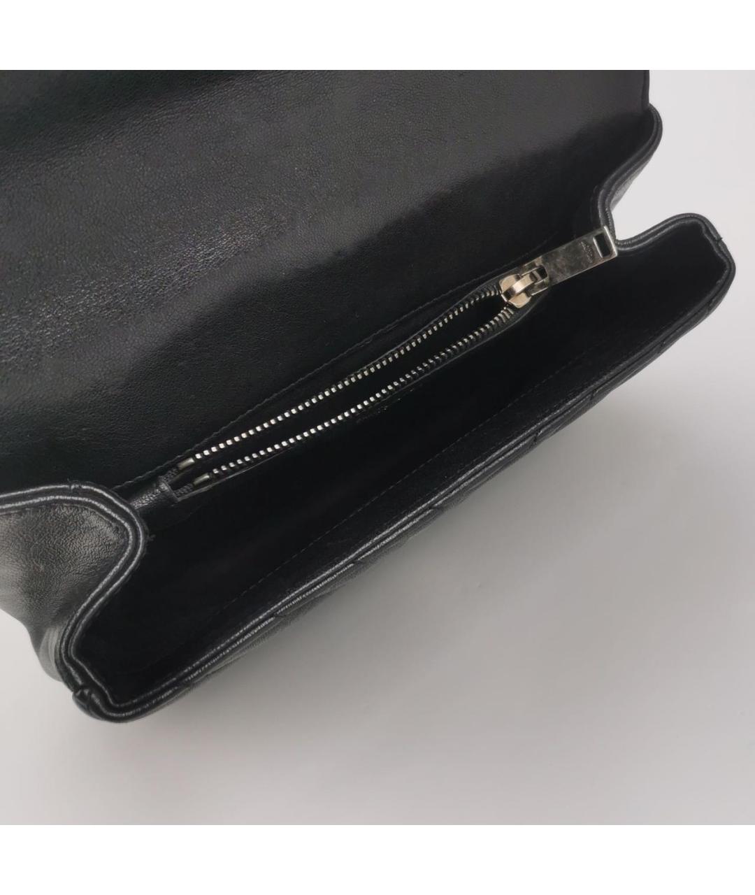 SAINT LAURENT Черная кожаная сумка через плечо, фото 6
