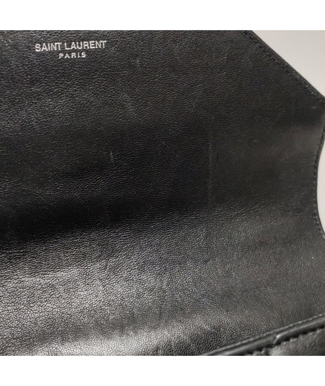 SAINT LAURENT Черная кожаная сумка через плечо, фото 7