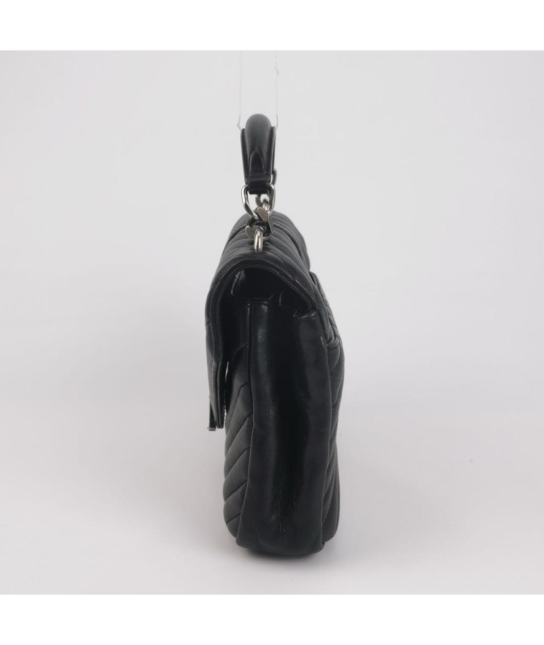 SAINT LAURENT Черная кожаная сумка через плечо, фото 2