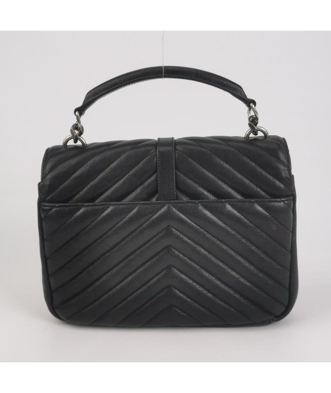 SAINT LAURENT Черная кожаная сумка через плечо, фото 4