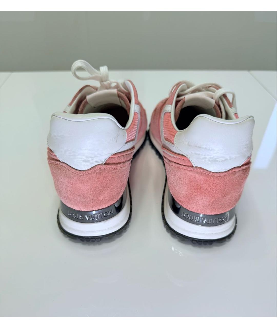 LOUIS VUITTON Розовые замшевые кроссовки, фото 3