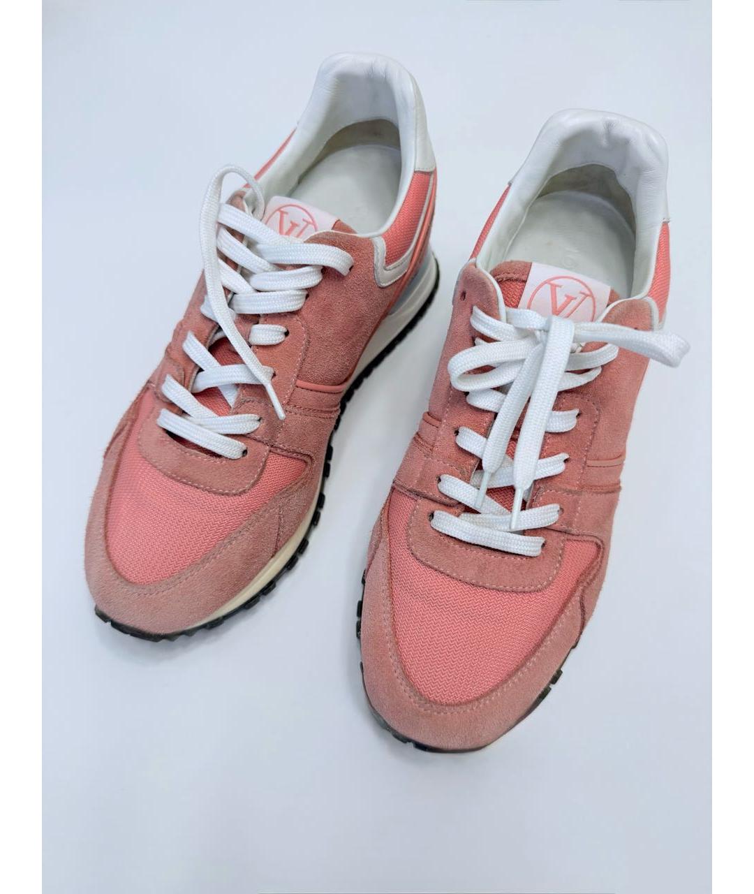 LOUIS VUITTON Розовые замшевые кроссовки, фото 2
