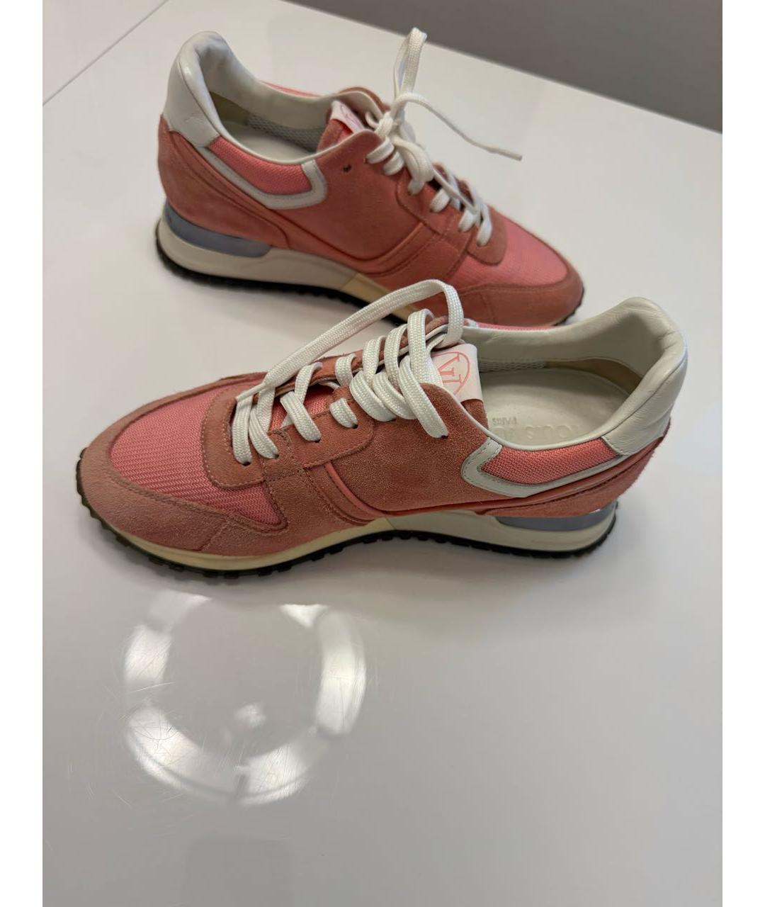 LOUIS VUITTON Розовые замшевые кроссовки, фото 5