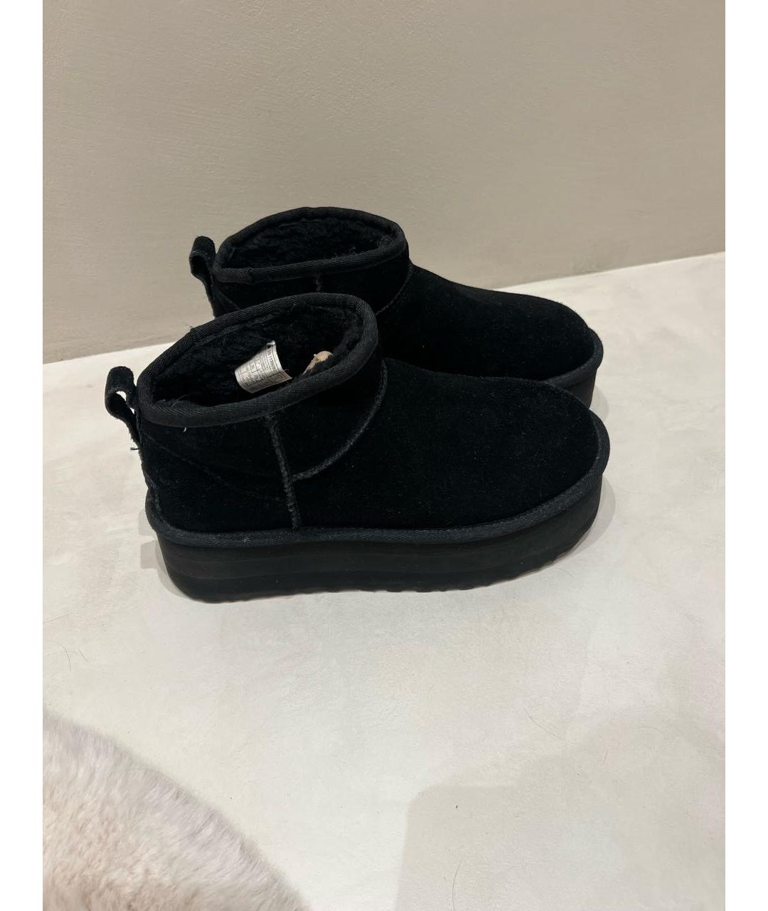 UGG AUSTRALIA Черные замшевые полусапоги, фото 7