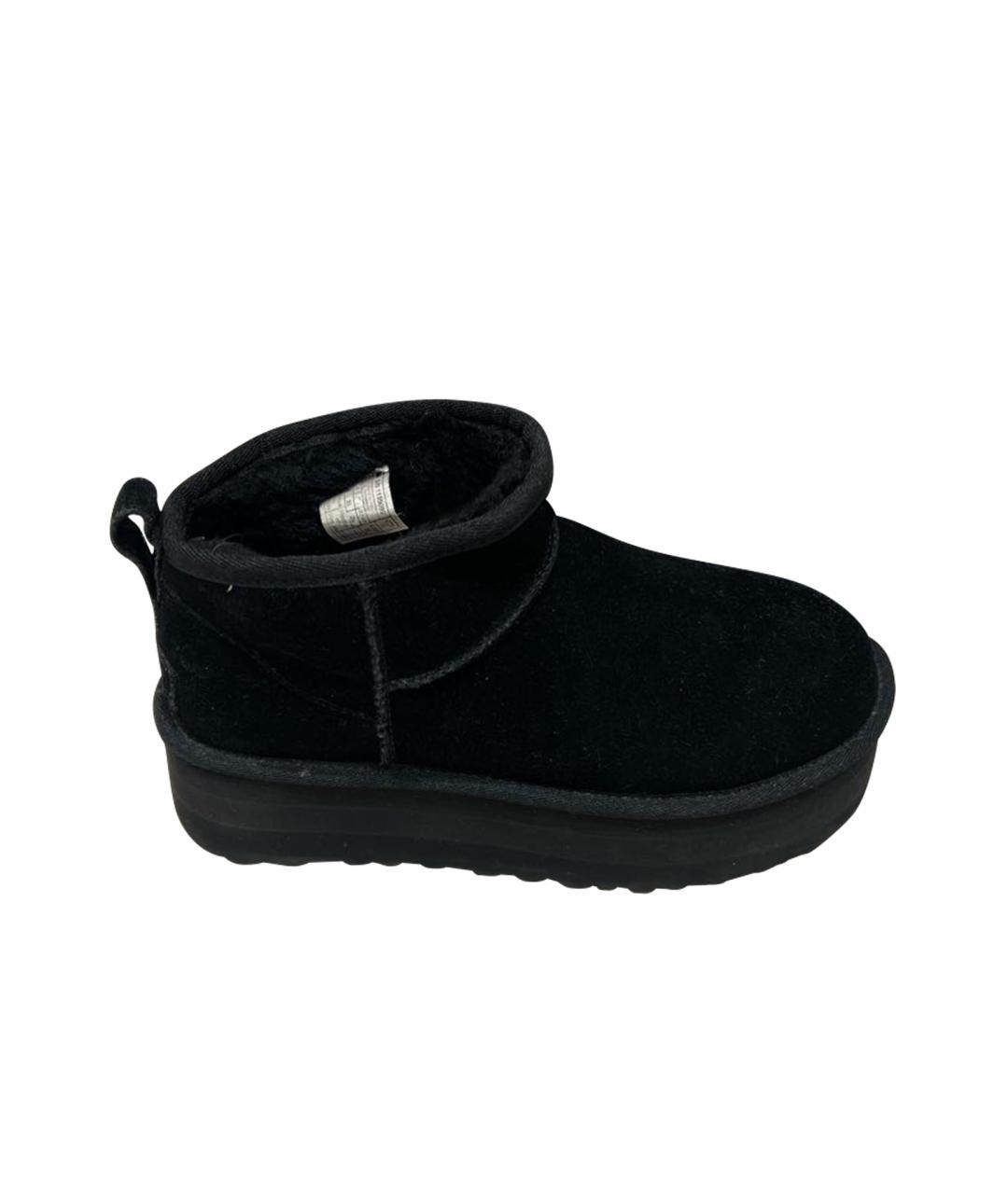 UGG AUSTRALIA Черные замшевые полусапоги, фото 1